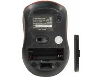 Defender Wireless Optical Mouse MM-605 Red (RTL) USB 3btn+Roll 52605 