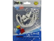 Наушники Dialog EP-10w White (шнур 1м)