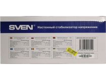 Стабилизатор настенный SVEN AVR Slim-2000 LCD White (вх.140-260V, вых.198-242V, 1200W, 2 розетки Euro)