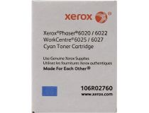 Тонер-картридж XEROX 106R02760 Cyan для Phaser 6020/6022,WorkCentre 6025/6027