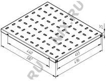 NT S580 G Полка 19 , серая L=580 мм, перфорированная