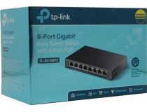 TP-LINK TL-SG108PE 8-Port Gigabit Smart Switch (4UTP 1000Mbps + 4UTP 1000Mbps PoE)
