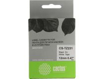 Cactus CS-TZ231 лента для печати этикеток (ширина 12мм, 8м, чёрный на белом)