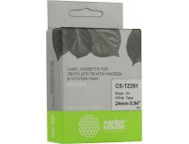 Cactus CS-TZ251 лента для печати этикеток (ширина 24мм, 8м, чёрный на белом)