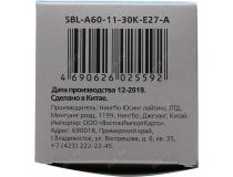 Smartbuy SBL-A60-11-30K-E27-A (E27, 850 люмен, 3000К, 11Вт, 160-240В)