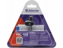 Микрофон Defender MIC-109 (1.8м, клипса) 64109 