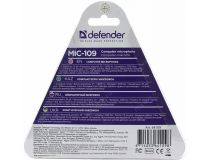 Микрофон Defender MIC-109 (1.8м, клипса) 64109 