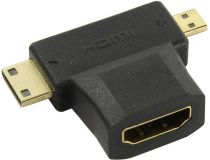 Smartbuy A-119 Переходник HDMI (F) -  miniHDMI (M)+microHDMI (M)