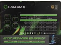Блок питания GameMax GM-600 Black GM MODULAR 600W ATX (24+2x4+2x6/8пин) Cable Management
