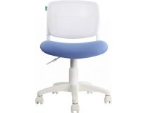 Бюрократ CH-W296NX/26-24  Кресло детское (спинка белая сетка, сиденье голубая ткань)