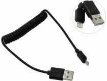 Smartbuy iK-512sp black Кабель USB AM-- Lightning 1м, спиральный