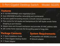 TENDA SG105 5-Port Gigabit Desktop Switch (5UTP 1000Mbps)