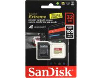 SanDisk Extreme SDSQXAF-032G-GN6MA microSDHC Memory Card 32Gb UHS-I U3 V30 +microSD-- SD Adapter