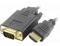 VCOM CG596-1.8м Кабель-адаптер HDMI-- VGA (15M) 1.8м