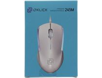 OKLICK Optical Mouse 245M  White (RTL) USB 3btn+Roll 471480 
