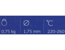 Cactus CS-3D-ABS-750-BLUE Пластик ABS синий, катушка, 1.75мм, 750гр