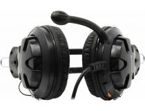 Наушники с микрофоном A4Tech HS-28-1 Black (шнур 1.8м, с регулятором громкости)