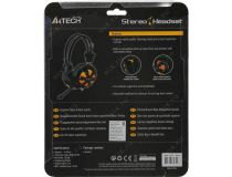 Наушники с микрофоном A4Tech HS-28-1 Black (шнур 1.8м, с регулятором громкости)