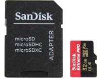 SanDisk Extreme Pro SDSQXCG-032G-GN6MA microSDHC Memory Card 32Gb UHS-I U3 + microSD--  SD Adapter