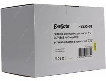 Exegate HS535-01 HotSwap корзина 5xSATA/SAS 3.5”  EX264646RUS 