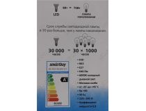 Smartbuy SBL-R63-08-60K-E27 (E27, 650 люмен, 6000К, 8Вт, 220-240В)