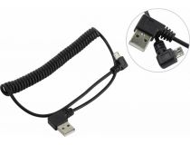 Orient MU-215T2 Кабель-переходник USB 2.0 AM-- micro-B 1.5м, спиральный, Г-образный коннектор