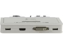 Multico EW-K13022DH 2-portDualMonitorUSB KVM Switch(клавUSB+мышьUSB+HDMI+DVI+Audio,проводнойПДУ,кабели несъемные)