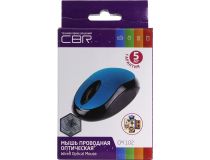 CBR Optical Mouse CM102 Blue  (RTL) USB 3but+Roll