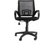  7000799 Офисное кресло Chairman 696 TW-01 чёрный (спинка чёрная сетка, сиденье чёрная ткань)