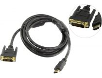 TV-COM LCG135F-2м Кабель HDMI to DVI-D (19M -25M) 2м 2 фильтра