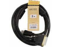 TV-COM LCG135F-2м Кабель HDMI to DVI-D (19M -25M) 2м 2 фильтра