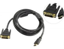 TV-COM LCG135F-2м Кабель HDMI to DVI-D (19M -25M) 2м 2 фильтра