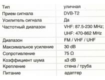 HARPER ADVB-2440 Black Телевизионная наружная антенна (FM/VHF/UHF/DVB T2)