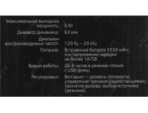 Колонка SmartBuy TUBER MKII SBS-4100  (6W, FM, USB, microSD, BT, Li-Ion)