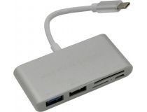 USB-C SD/microSD Card Reader/Writer + 1port USB3.0 + 1port USB2.0 + microUSB