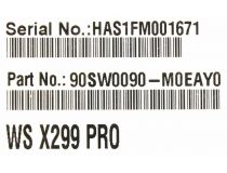 ASUS WS X299 PRO (RTL) LGA2066 X299 4xPCI-E 2xGbLAN SATA ATX 8DDR4