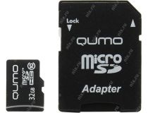 Qumo QM32GMICSDHC10 microSDHC 32Gb Class10 + microSD-- SD Adapter