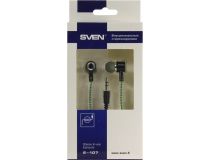 Наушники SVEN E-107  Black-Green (шнур 1.2м)
