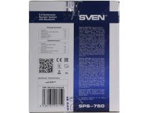 Колонки SVEN SPS-750 Black (2x25W, дерево, Bluetooth, ПДУ)