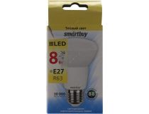 Smartbuy SBL-R63-08-30K-E27 (E27, 640 люмен, 3000K, 8Вт, 220-240В)