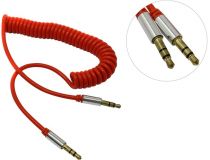JETACCESS JA-AC03 1/1.8м Red Кабель Jack3.5-M --  Jack3.5-M 1/1.8м, спиральный