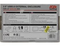 AgeStar 3UB3O8-6G (Внешний бокс для 3.5 SATA HDD, USB3.0)