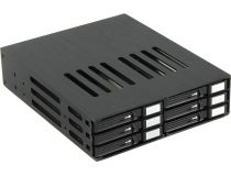 Procase L2-106-SATA3-BK  HotSwap корзина 6xSATA/SAS 2.5 