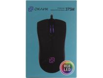 OKLICK Optical Mouse 375M  Black  (RTL) USB 3btn+Roll 1012160 