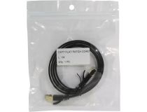 Patch Cord FTP кат.7 1м, чёрный, плоский