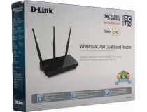 D-Link DIR-806A RU/B1A  Wireless AC750 Dual Band Router (4UTP100Mbps, 1WAN, 802.11ac/a/g/n, 433Mbps, 3x dBi)