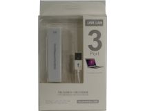 Адаптер USB 2.0 -- UTP 100Mbps+ 3-port USB2.0 Hub