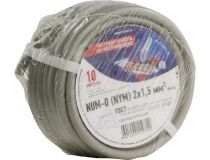 Кабель силовой, NUM-O (NYM) 2x1.5мм2  бухта 10м Rexant 01-8701-10 