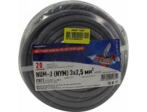 Кабель силовой, NUM-J (NYM) 3x2.5мм2 бухта 20м  Rexant  01-8705-20 