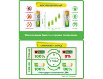 Аккумулятор GP 270AAHC-8 (1.2V, 2600mAh) NiMH, Size AA  уп. 8 шт 